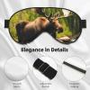 Deer Bear Moose Print Sleep Mask Silk-Like Eye Mask Sleeping Eye Mask for Women Men for Travel Sleep Relaxation view 4