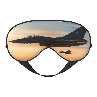 Aircraft Fighter Jets Print Sleep Mask Silk-Like Eye Mask Sleeping Eye Mask for Women Men for Travel Sleep Relaxation