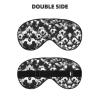 Black and White Soccer Ball Pattern Print Sleep Mask Silk-Like Eye Mask Sleeping Eye Mask for Women Men for Travel Sleep Relaxation view 2