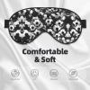 Black and White Soccer Ball Pattern Print Sleep Mask Silk-Like Eye Mask Sleeping Eye Mask for Women Men for Travel Sleep Relaxation view 3