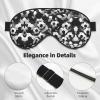 Black and White Soccer Ball Pattern Print Sleep Mask Silk-Like Eye Mask Sleeping Eye Mask for Women Men for Travel Sleep Relaxation view 4