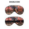 American Flag with Cowboy Boots Print Sleep Mask Silk-Like Eye Mask Sleeping Eye Mask for Women Men for Travel Sleep Relaxation view 2