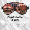 American Flag with Cowboy Boots Print Sleep Mask Silk-Like Eye Mask Sleeping Eye Mask for Women Men for Travel Sleep Relaxation view 3