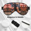 American Flag with Cowboy Boots Print Sleep Mask Silk-Like Eye Mask Sleeping Eye Mask for Women Men for Travel Sleep Relaxation view 4