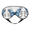 Blue Butterfly and Clouds 1 Print Sleep Mask Silk-Like Eye Mask Sleeping Eye Mask for Women Men for Travel Sleep Relaxation view 1
