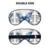 Blue Butterfly and Clouds 1 Print Sleep Mask Silk-Like Eye Mask Sleeping Eye Mask for Women Men for Travel Sleep Relaxation view 2