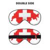 Swiss Flag Map Print Sleep Mask Silk-Like Eye Mask Sleeping Eye Mask for Women Men for Travel Sleep Relaxation view 2
