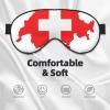 Swiss Flag Map Print Sleep Mask Silk-Like Eye Mask Sleeping Eye Mask for Women Men for Travel Sleep Relaxation view 3