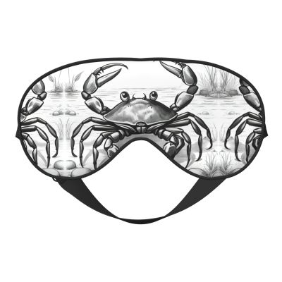 Cartoon Crab 1 Print Sleep Mask Silk-Like Eye Mask Sleeping Eye Mask for Women Men for Travel Sleep Relaxation