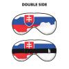 Slovakia Flag Map Print Sleep Mask Silk-Like Eye Mask Sleeping Eye Mask for Women Men for Travel Sleep Relaxation view 2