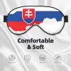 Slovakia Flag Map Print Sleep Mask Silk-Like Eye Mask Sleeping Eye Mask for Women Men for Travel Sleep Relaxation view 3