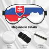 Slovakia Flag Map Print Sleep Mask Silk-Like Eye Mask Sleeping Eye Mask for Women Men for Travel Sleep Relaxation view 4