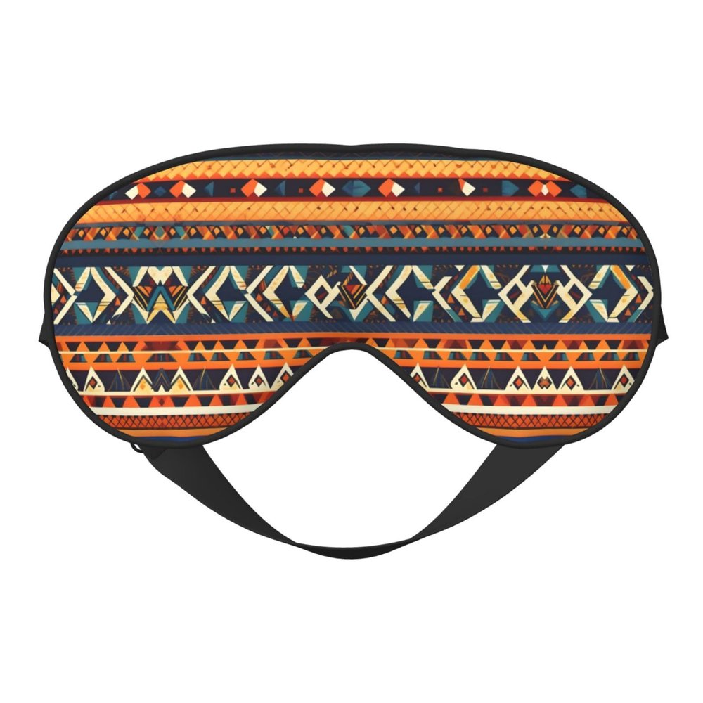 African National Patterns Print Sleep Mask Silk-Like Eye Mask Sleeping Eye Mask for Women Men for Travel Sleep Relaxation
