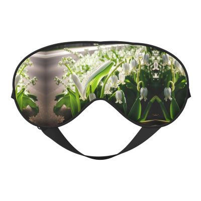 Bell Orchid Print Print Sleep Mask Silk-Like Eye Mask Sleeping Eye Mask for Women Men for Travel Sleep Relaxation