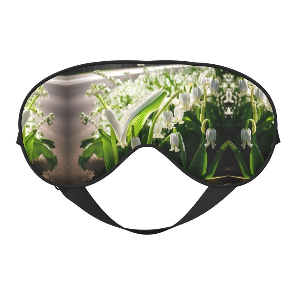 Bell Orchid Print Print Sleep Mask Silk-Like Eye Mask Sleeping Eye Mask for Women Men for Travel Sleep Relaxation