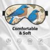 Bluebird Pattern 03 Print Sleep Mask Silk-Like Eye Mask Sleeping Eye Mask for Women Men for Travel Sleep Relaxation view 3