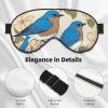 Bluebird Pattern 03 Print Sleep Mask Silk-Like Eye Mask Sleeping Eye Mask for Women Men for Travel Sleep Relaxation view 4