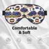 Food Made of Blueberry02 Print Sleep Mask Silk-Like Eye Mask Sleeping Eye Mask for Women Men for Travel Sleep Relaxation view 3