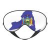 HDSKFNS New York State Flag Map Print Sleep Mask Silk-Like Eye Mask Sleeping Eye Mask For Women Men For Travel Sleep Relaxation view 1