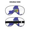 HDSKFNS New York State Flag Map Print Sleep Mask Silk-Like Eye Mask Sleeping Eye Mask For Women Men For Travel Sleep Relaxation view 2