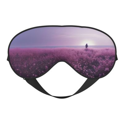 HDSKFNS Purple Print Sleep Mask Silk-Like Eye Mask Sleeping Eye Mask For Women Men For Travel Sleep Relaxation