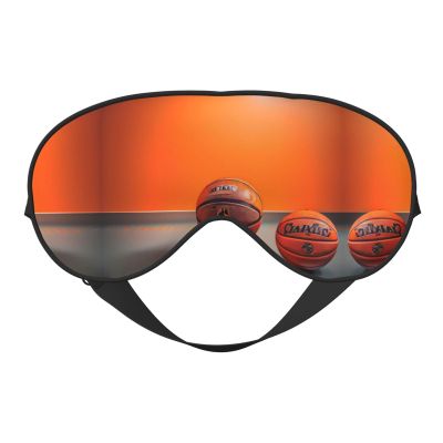 HDSKFNS Basketball Orange Print Sleep Mask Silk-Like Eye Mask Sleeping Eye Mask For Women Men For Travel Sleep Relaxation