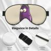 Cartoon Eggplant Print Sleep Mask Silk-Like Eye Mask Sleeping Eye Mask for Women Men for Travel Sleep Relaxation view 4