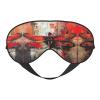Abstract Red Dragonfly Print Sleep Mask Silk-Like Eye Mask Sleeping Eye Mask for Women Men for Travel Sleep Relaxation view 1