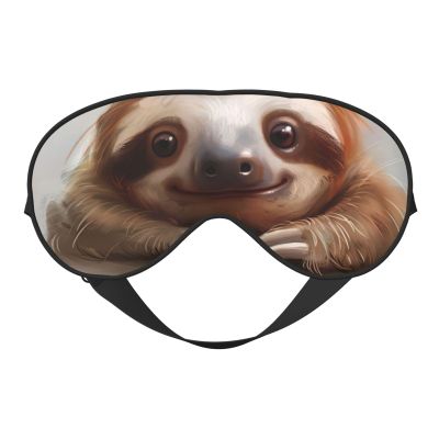 Adorable Sloth Print Sleep Mask Silk-Like Eye Mask Sleeping Eye Mask for Women Men for Travel Sleep Relaxation