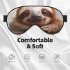 Adorable Sloth Print Sleep Mask Silk-Like Eye Mask Sleeping Eye Mask for Women Men for Travel Sleep Relaxation view 3
