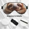 Adorable Sloth Print Sleep Mask Silk-Like Eye Mask Sleeping Eye Mask for Women Men for Travel Sleep Relaxation view 4