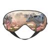 Flower Cow Farm Print Sleep Mask Silk-Like Eye Mask Sleeping Eye Mask for Women Men for Travel Sleep Relaxation view 1