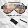 Flower Cow Farm Print Sleep Mask Silk-Like Eye Mask Sleeping Eye Mask for Women Men for Travel Sleep Relaxation view 4