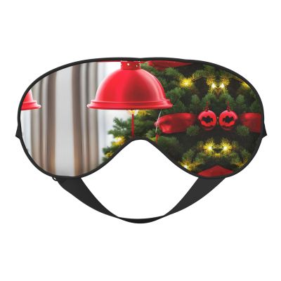 Christmas Tree Red Print Sleep Mask Silk-Like Eye Mask Sleeping Eye Mask for Women Men for Travel Sleep Relaxation