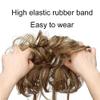 Bun, Straight Tails Messy Bun Hair Piece Curly Hair Bun Extensions for Women for Women(Dark brown) view 3