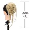 Bun, Straight Tails Messy Bun Hair Piece Curly Hair Bun Extensions for Women for Women(Dark brown) view 4