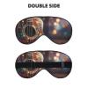 Flowers Guitar Print Sleep Mask Silk-Like Eye Mask Sleeping Eye Mask for Women Men for Travel Sleep Relaxation view 2