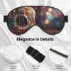 Flowers Guitar Print Sleep Mask Silk-Like Eye Mask Sleeping Eye Mask for Women Men for Travel Sleep Relaxation view 4