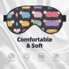 Cute Colorful Sheep Cartoon Pattern Print Sleep Mask Silk-Like Eye Mask Sleeping Eye Mask for Women Men for Travel Sleep Relaxation view 3
