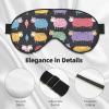 Cute Colorful Sheep Cartoon Pattern Print Sleep Mask Silk-Like Eye Mask Sleeping Eye Mask for Women Men for Travel Sleep Relaxation view 4