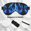 HDSKFNS Indigo Flame Print Print Sleep Mask Silk-Like Eye Mask Sleeping Eye Mask For Women Men For Travel Sleep Relaxation view 4