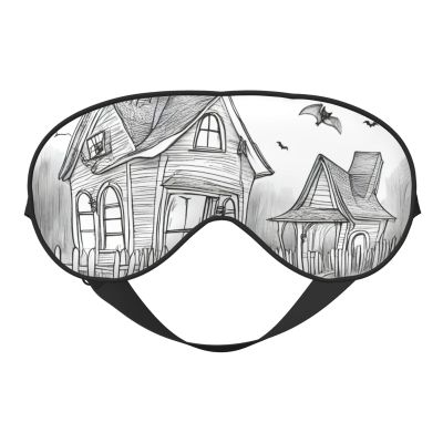 Halloween Flying Bats 1 Print Sleep Mask Silk-Like Eye Mask Sleeping Eye Mask for Women Men for Travel Sleep Relaxation