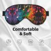 HDSKFNS Colorful Music Notes Print Sleep Mask Silk-Like Eye Mask Sleeping Eye Mask For Women Men For Travel Sleep Relaxation view 3