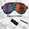 HDSKFNS Colorful Music Notes Print Sleep Mask Silk-Like Eye Mask Sleeping Eye Mask For Women Men For Travel Sleep Relaxation view 4