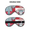 Abstract Polish Flag Map02 Print Sleep Mask Silk-Like Eye Mask Sleeping Eye Mask for Women Men for Travel Sleep Relaxation view 2