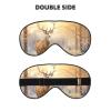 Golden Deer Christmas Print Sleep Mask Silk-Like Eye Mask Sleeping Eye Mask for Women Men for Travel Sleep Relaxation view 2