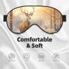 Golden Deer Christmas Print Sleep Mask Silk-Like Eye Mask Sleeping Eye Mask for Women Men for Travel Sleep Relaxation view 3