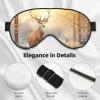 Golden Deer Christmas Print Sleep Mask Silk-Like Eye Mask Sleeping Eye Mask for Women Men for Travel Sleep Relaxation view 4