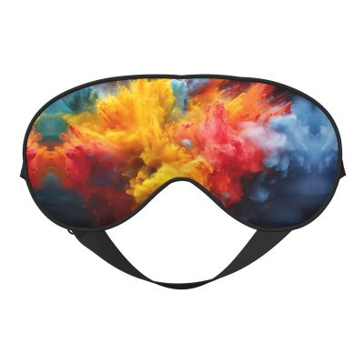 Colored Powder Explosion Print Sleep Mask Silk-Like Eye Mask Sleeping Eye Mask for Women Men for Travel Sleep Relaxation