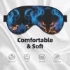 HDSKFNS Blue Flame Print Sleep Mask Silk-Like Eye Mask Sleeping Eye Mask For Women Men For Travel Sleep Relaxation view 3